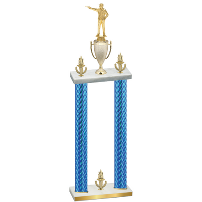 Double Blue Carbon Fiber Victory Shooter Trophy