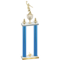 Double Blue Carbon Fiber First Place Basketball Trophy