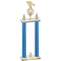 Double Blue Carbon Fiber Year Fishing Trophy