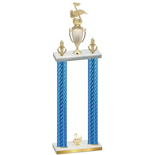 Double Blue Carbon Fiber Second Place Music Trophy