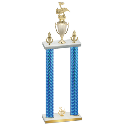 Double Blue Carbon Fiber Third Place Music Trophy