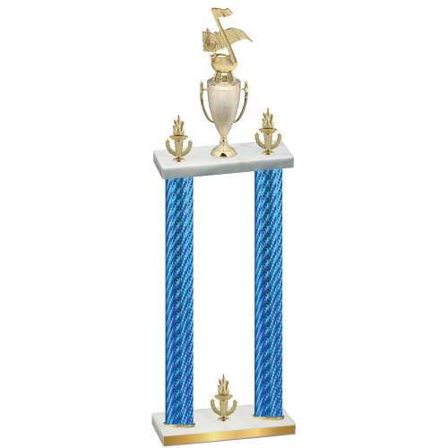 Double Blue Carbon Fiber Victory Music Trophy