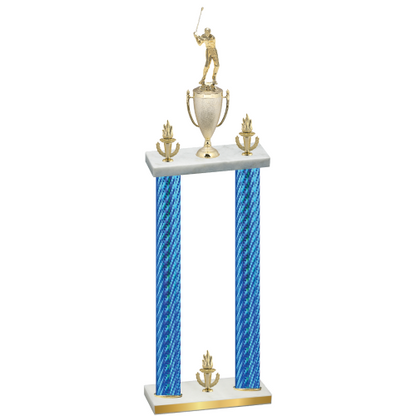 Double Blue Carbon Fiber Victory Golf Trophy