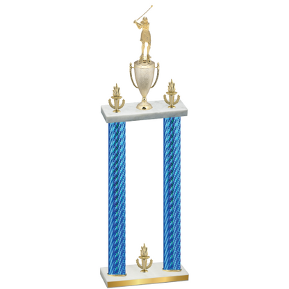 Double Blue Carbon Fiber Victory Golf Trophy
