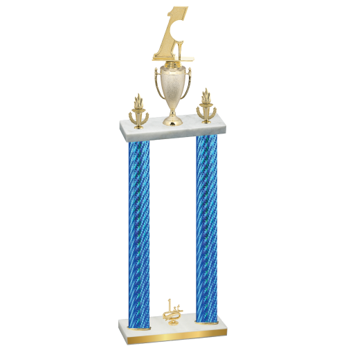 Double Blue Carbon Fiber First Place Golf Trophy
