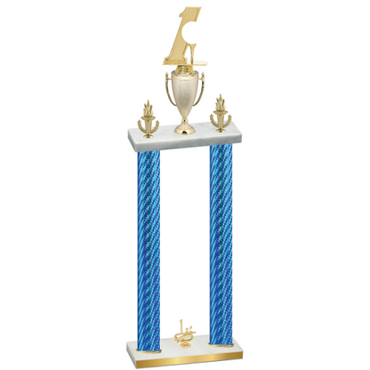 Double Blue Carbon Fiber First Place Golf Trophy