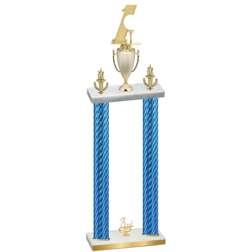 Double Blue Carbon Fiber Third Place Golf Trophy