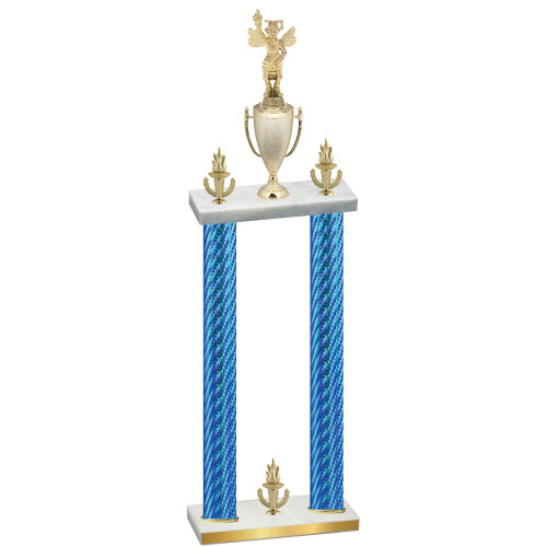 Double Blue Carbon Fiber Victory Academics Trophy