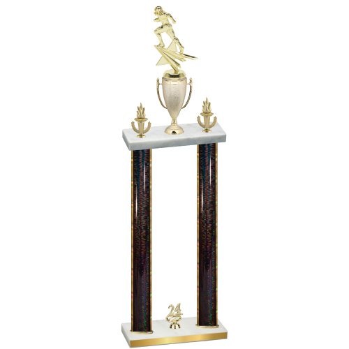 Double Black Glacier Year Football Trophy