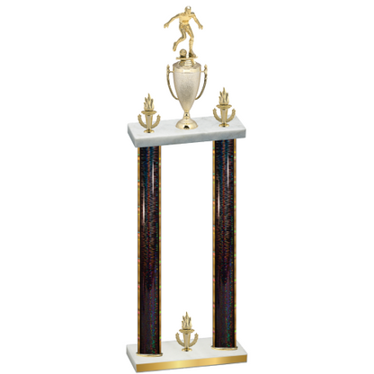 Double Black Glacier Victory Soccer Trophy
