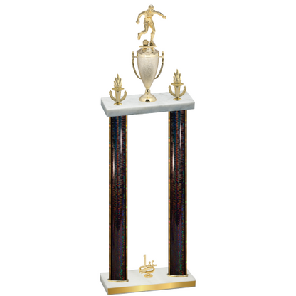 Double Black Glacier First Place Soccer Trophy
