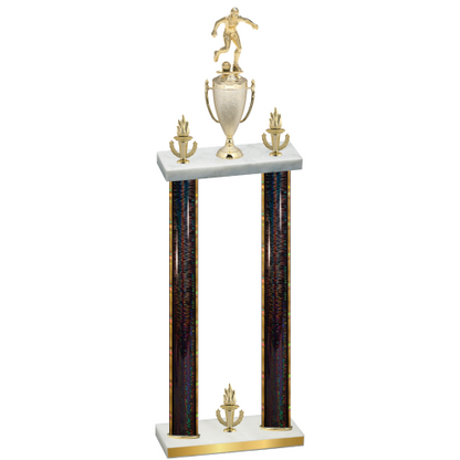 Double Black Glacier Victory Soccer Trophy