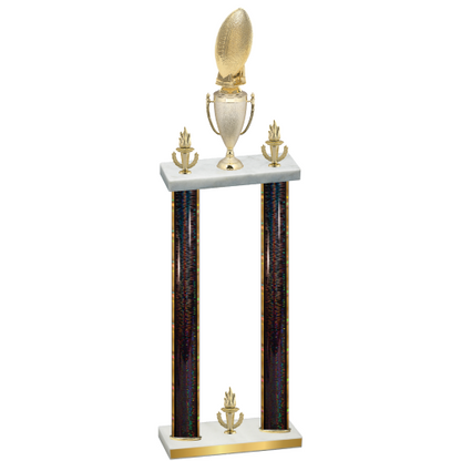 Double Black Glacier Victory Football Trophy