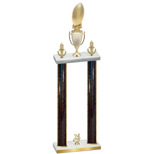 Double Black Glacier Year Football Trophy