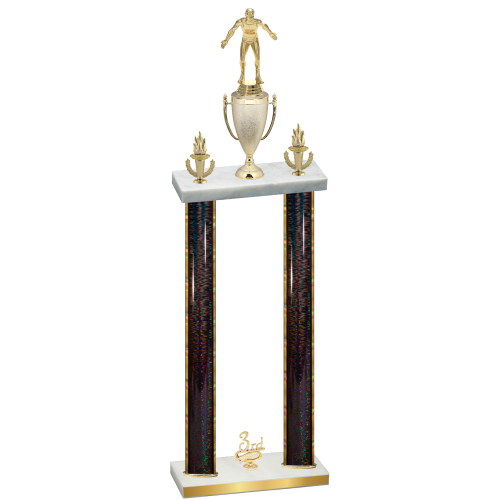 Double Black Glacier Third Place Wrestling Trophy