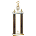 Double Black Glacier Victory Bowling Trophy