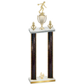 Double Black Glacier Fourth Place Bowling Trophy