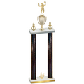 Double Black Glacier Third Place Volleyball Trophy