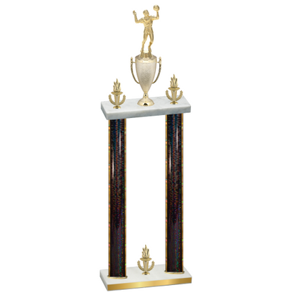 Double Black Glacier Victory Volleyball Trophy