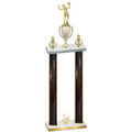 Double Black Glacier Third Place Volleyball Trophy