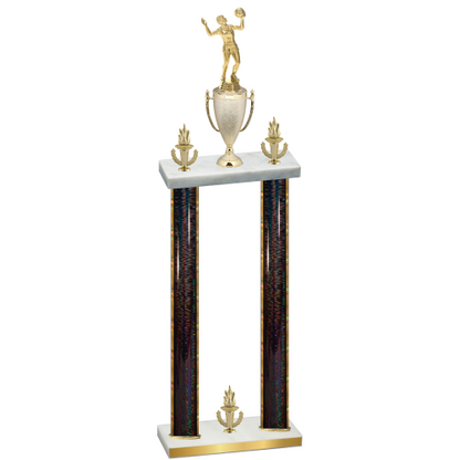 Double Black Glacier Victory Volleyball Trophy