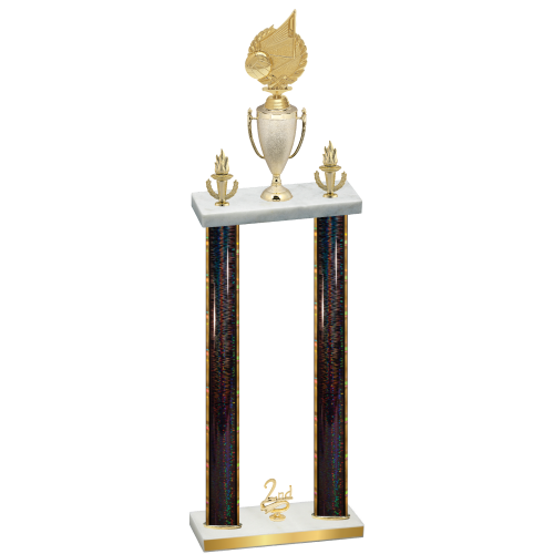 Double Black Glacier Second Place Volleyball Trophy