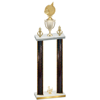 Double Black Glacier Third Place Volleyball Trophy