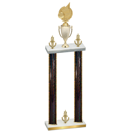 Double Black Glacier Victory Volleyball Trophy
