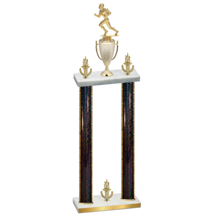 Double Black Glacier Victory Football Trophy