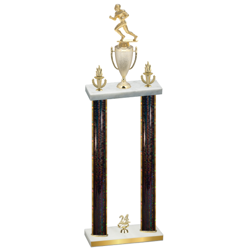 Double Black Glacier Year Football Trophy