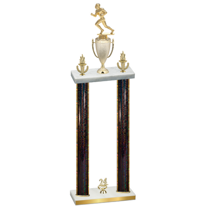 Double Black Glacier Year Football Trophy