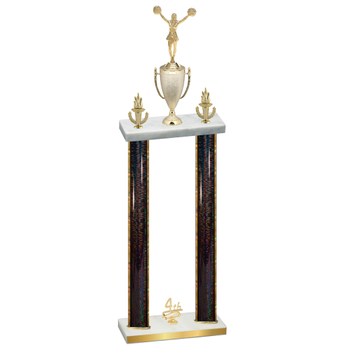 Double Black Glacier Fourth Place Cheerleading Trophy