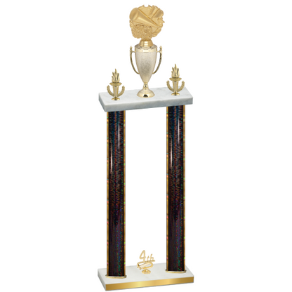 Double Black Glacier Fourth Place Cheerleading Trophy