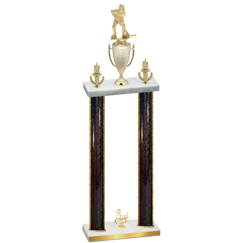 Double Black Glacier Third Place Hockey Trophy