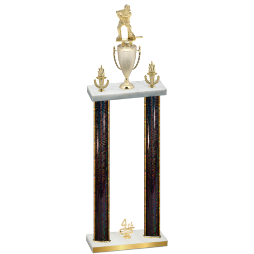 Double Black Glacier Fourth Place Hockey Trophy