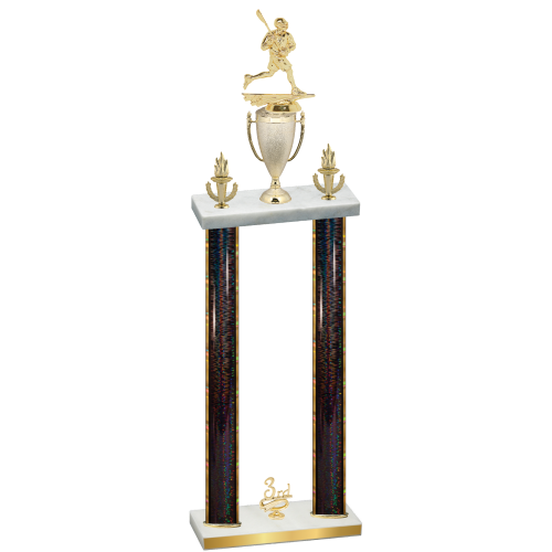 Double Black Glacier Third Place Lacrosse Trophy