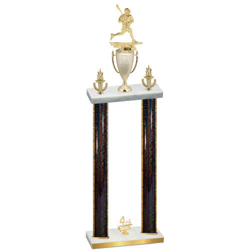 Double Black Glacier Fourth Place Lacrosse Trophy