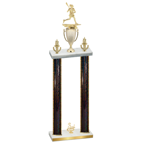 Double Black Glacier Third Place Lacrosse Trophy