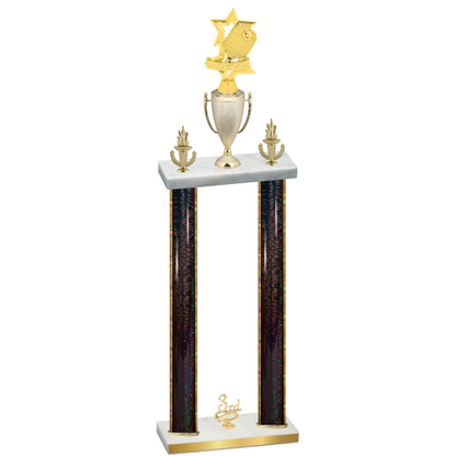 Double Black Glacier Third Place Pickleball Trophy