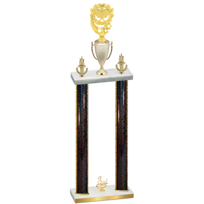 Double Black Glacier Third Place Pickleball Trophy