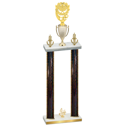 Double Black Glacier Fourth Place Pickleball Trophy