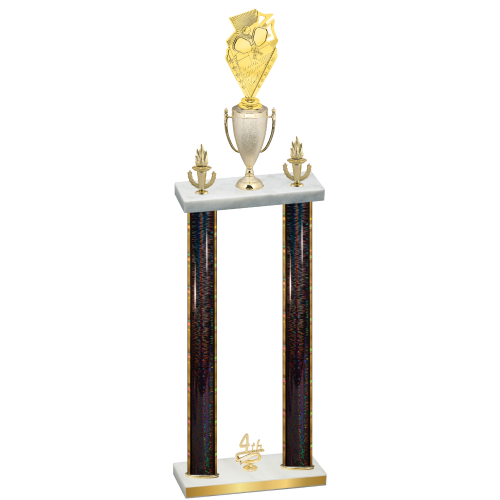 Double Black Glacier Fourth Place Pickleball Trophy