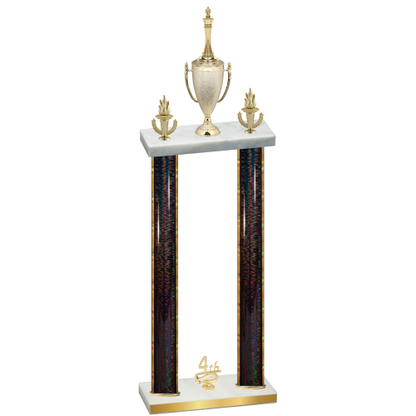 Double Black Glacier Fourth Place Chess Trophy