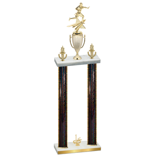 Double Black Glacier First Place Flag Football Trophy