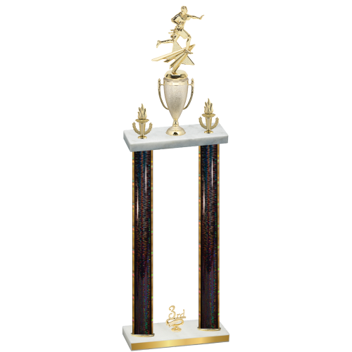 Double Black Glacier Third Place Flag Football Trophy