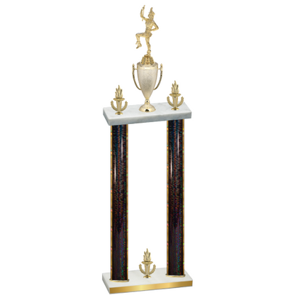 Double Black Glacier Victory Majorette Trophy