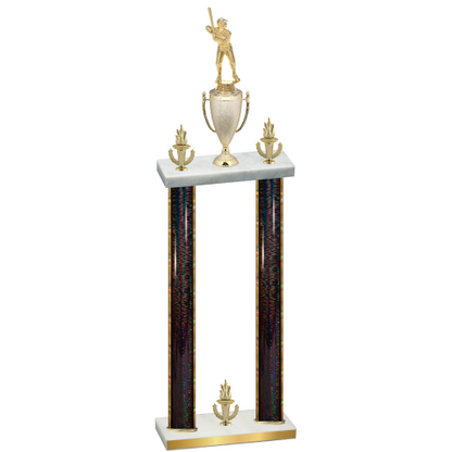 Double Black Glacier Victory Baseball Trophy