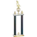 Double Black Carbon Fiber Year Football Trophy