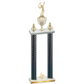 Double Black Carbon Fiber Fourth Place Tennis Trophy
