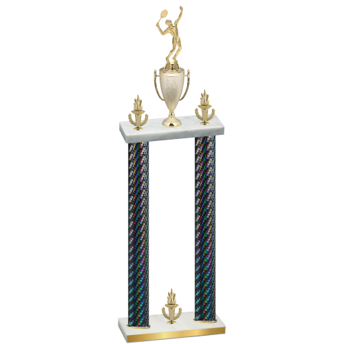 Double Black Carbon Fiber Victory Tennis Trophy